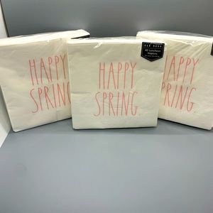 Rae Dunn Happy Spring Napkins Set of 3